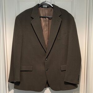 Ralph Lauren Blue Label Moss Green Camel Hair Sport Coat Classic Style